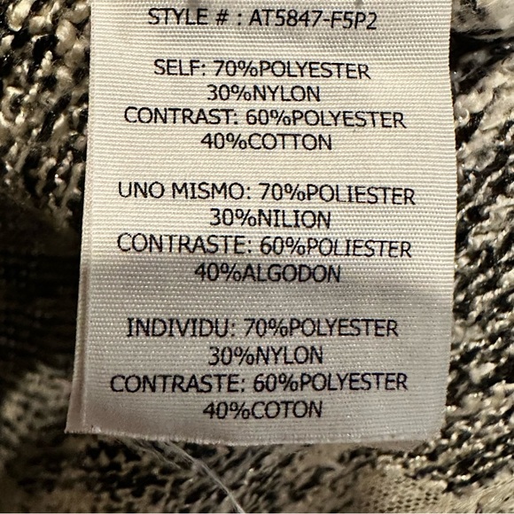 Altar’d State Knit Sweater With Lace Hem Women’s Size S/M Black And Cream - Picture 8 of 9